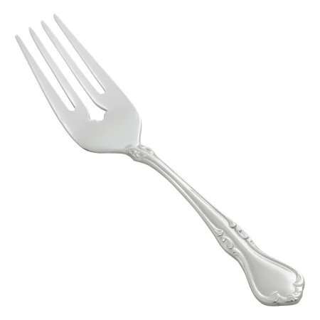 Winco 0039-06 Chantelle Extra Heavy Weight Stainless Steel Salad Fork - 1 Doz