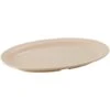 Winco MMPO-118 Tan Oval Melamine Platter 11-1/2" X 8" - 1 Doz