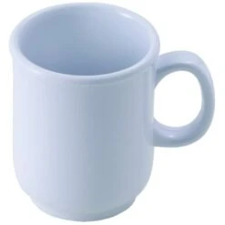 Winco MMU-8W White Bulbous Melamine Mug 8 Oz. - 1 Doz